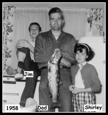 Jim, Dad and Shirley - 1958