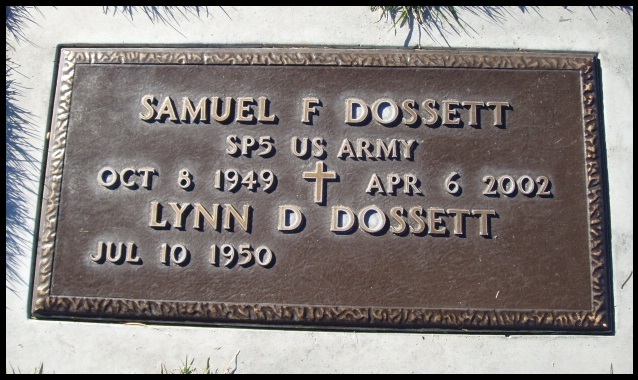 Sam Dossett - Headstone 