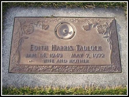 Edith Harris - Headstone Edith Harris - Headstone